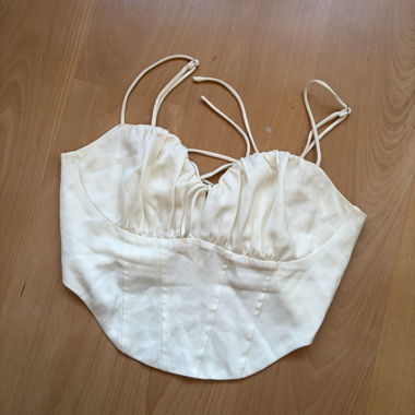 Gina Tricot Corset-Top weiss