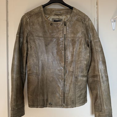 Lerros Echtlederjacke oliv-beige Grösse 38