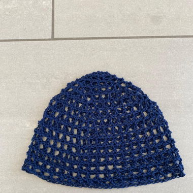 crochet mesh skull cap