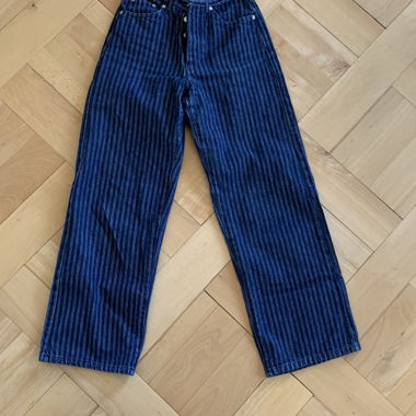Jeans à taille haute à rayures