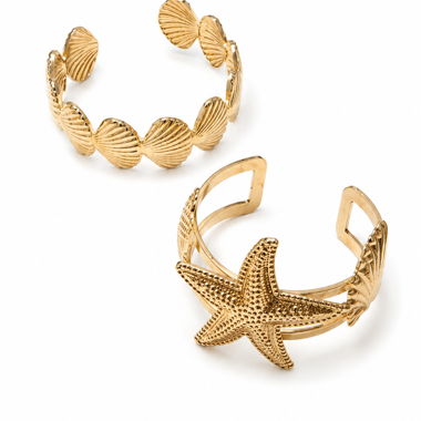 Goldfarbene Armreifen Set