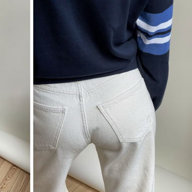 Relaxed Jeans Cream Djerv Avenue / Size 24