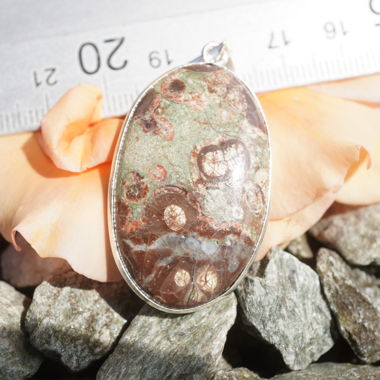 Urwald Ryolith Anhänger Gefasst