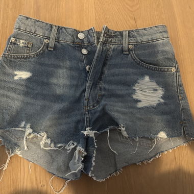 Short en jean taille haute