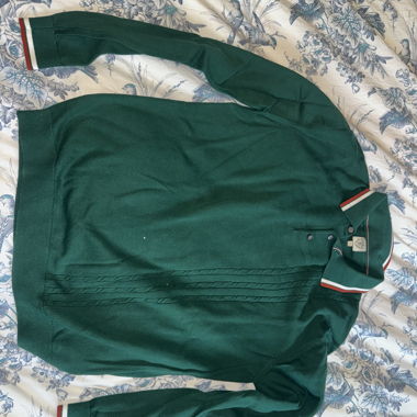 Green knit polo