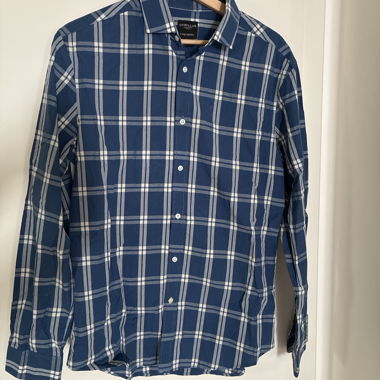 Camicia a quadri Cyrillus blu a maniche lunghe