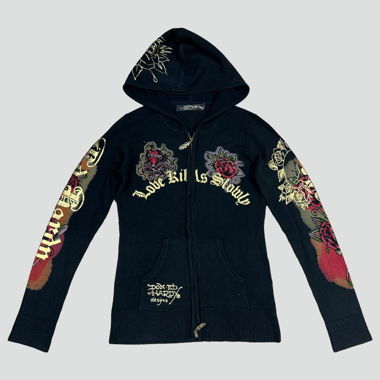 Vintage Ed Hardy zip-up hoodie