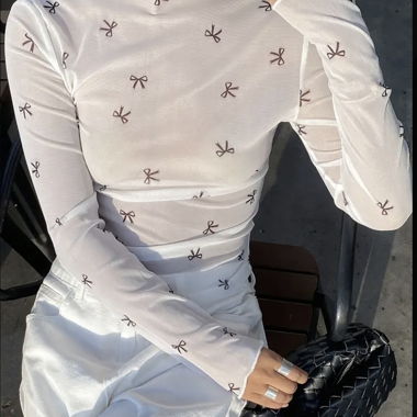 Long sleeve t-shirt, mesh 