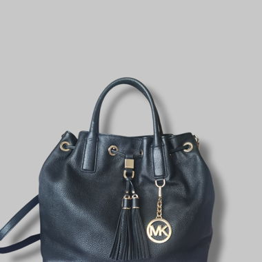 Grand sac à main Michael Kors en cuir noir