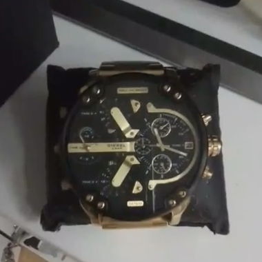 Montre Diesel DZ7333 homme couleur or, comme neuv