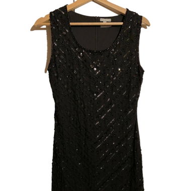 Vestito nero ricamato MADDISON