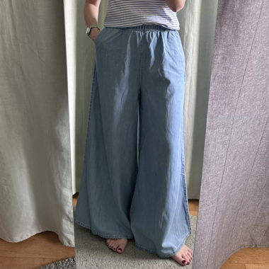 Neue Palazzo-Hose hellblau