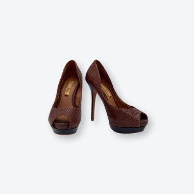 Braune Peep Toe Pumps von ZARA in Gr. 36