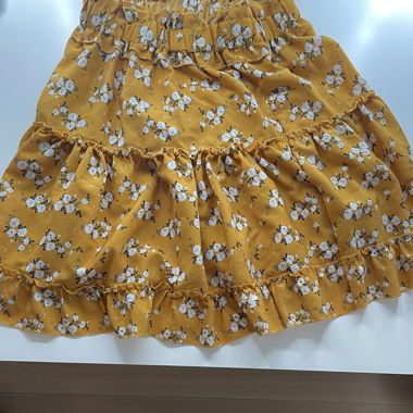 Set top e gonna floreale senape