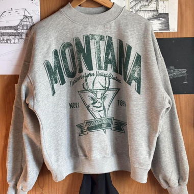 Bershka Montana graphic sweatshirt grey M