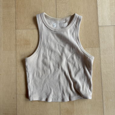 Top Senza Maniche Beige