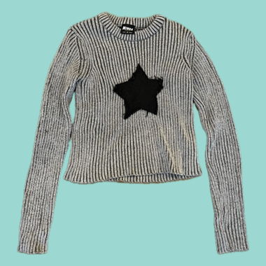 Maglione corto in maglia con stella