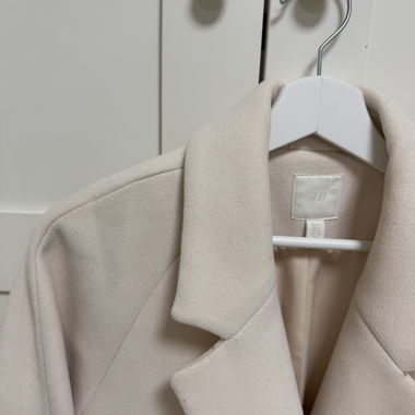 Manteau élégant en laine, crème / beige