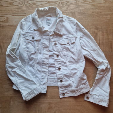 Giacca di jeans bianca