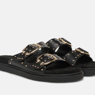 Black Stud Sandals