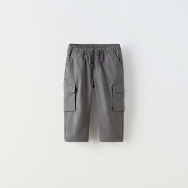 Grey technical cargo shorts