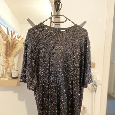 H&M dress black sparkly 