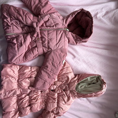 2 giacche invernali per bambini rosa