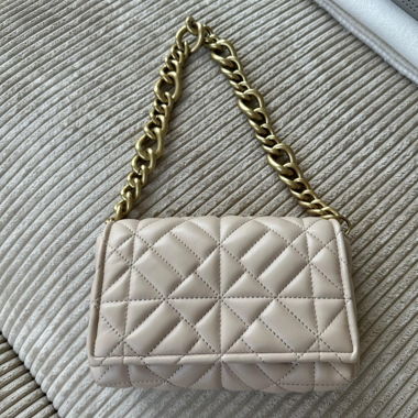Zara Schultertasche Beige