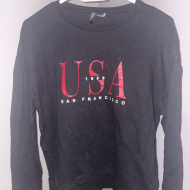 T-shirt manches longues noir USA