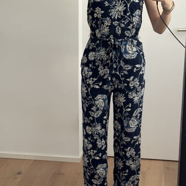 Floraler Jumpsuit blau