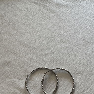 Guess hoop earrings silver