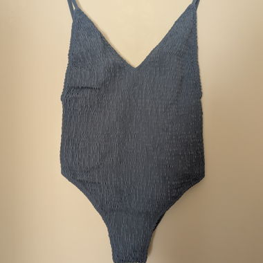 LeGer strukturierter Swimsuit blau Gr. 40
