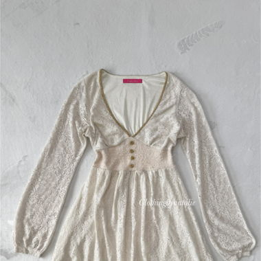 Japanisches Strick-Babydoll-Kleid (S)