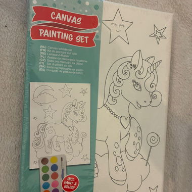 Set di pittura su tela Unicorno