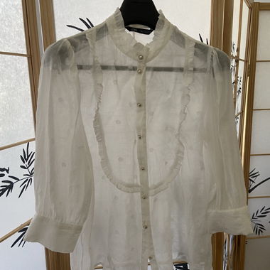 Weisse, halbtransparente ZARA-Bluse