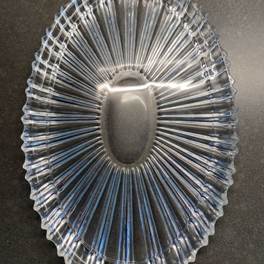 Kristal Schale für Apero Kuchen Torten 41х27 cm