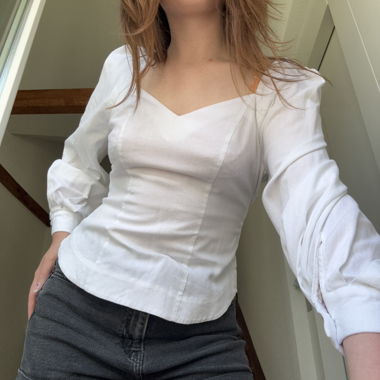 Blouse portefeuille blanche