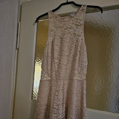 Robe dentelle rose poudré Tally Weijl taille M