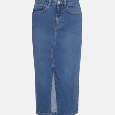 Noisy May jeans midi skirt with slit