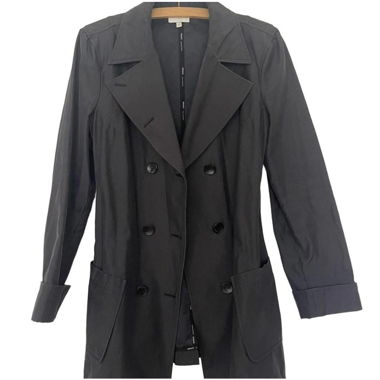 Emporio Armani schwarzer Trenchcoat