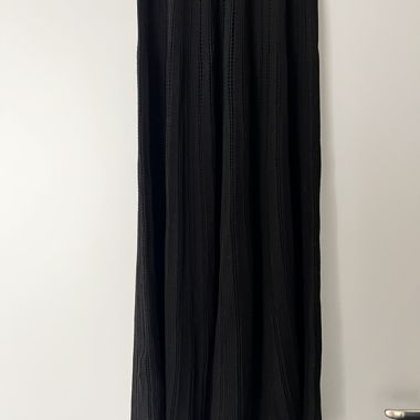 Sandro black ribbed maxi dress size 34