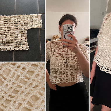 Haut en maille crochet