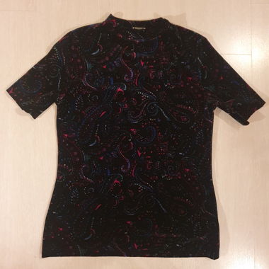 T-shirt en velure avec motifs 