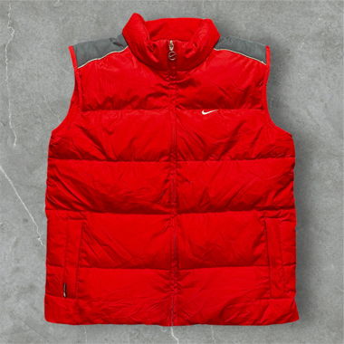 Nike red puffer vest