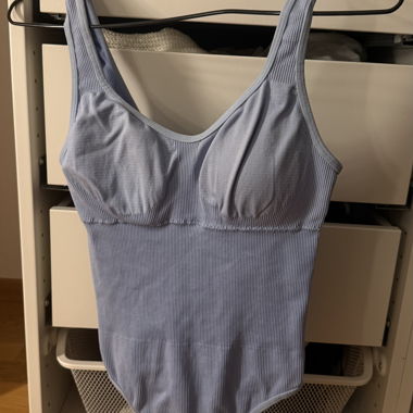Body a costine azzurro chiaro
