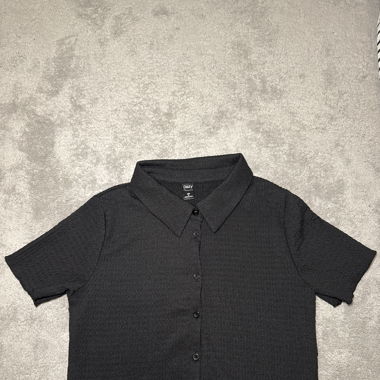 Cropped Hemd Schwarz