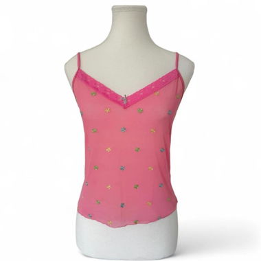 Pinkes Mesh Y2K Cami Top (S)