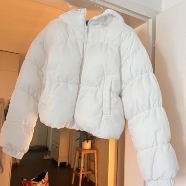 Oversized White Puffer Jacket