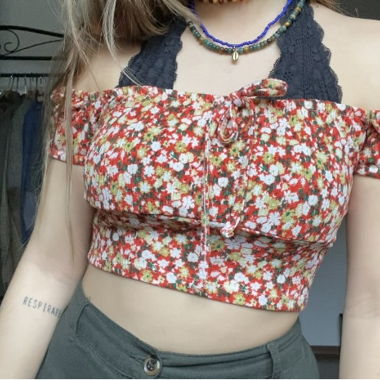 Blumen Crop top