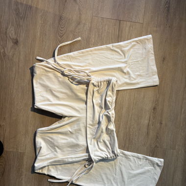 beige sweatpants